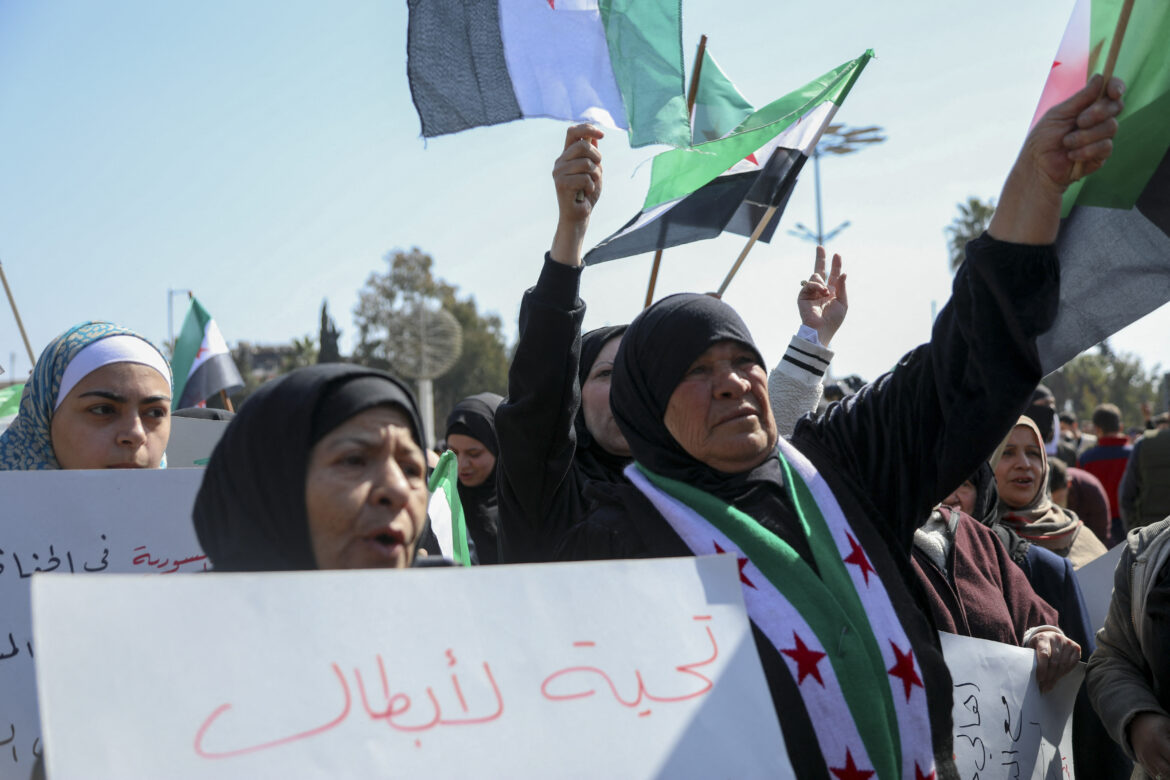 Demonstration in support of the new government – Aleppo