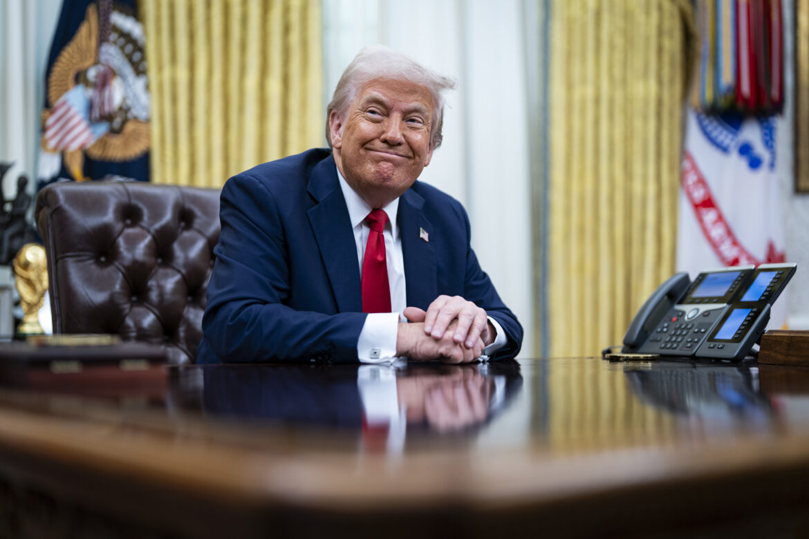 DC: President Donald Trump executive order signing in the Oval Office