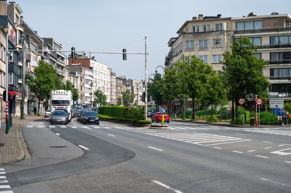 Ganshoren, Brussels Capital Region, Belgium – Traffic jam at the