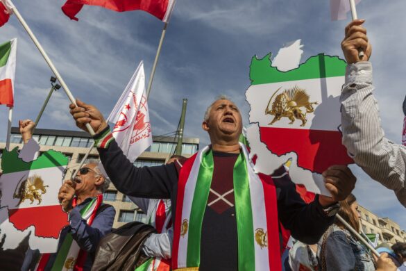 Rassemblement de la diaspora iranienne a Bruxelles.