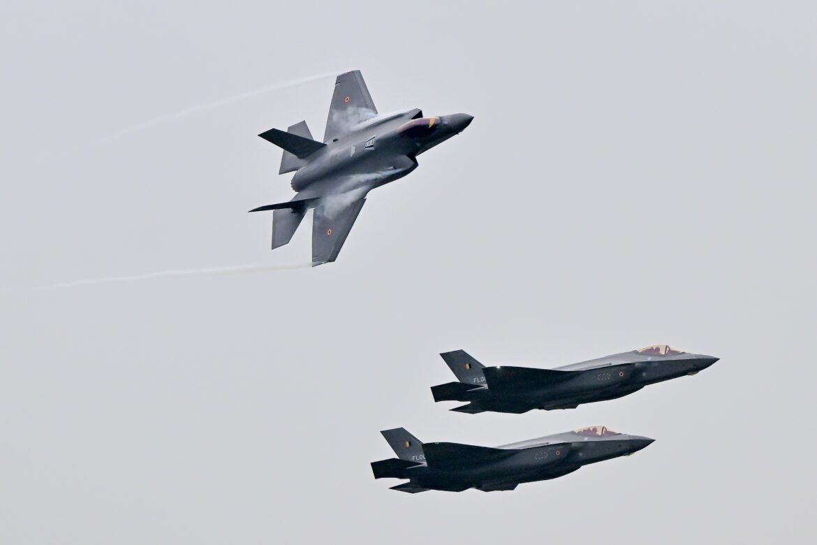 DEFENCE FLORENNES F35 FIGHTER JETS BELGA PHOTO DIRK WAEM