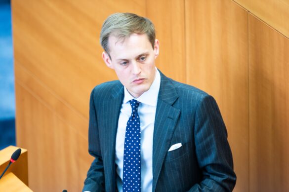 Gilles Verstraeten NVA at the the plenary sitting of the Brussel
