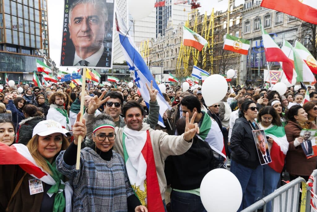 Manifestation &agrave; Bruxelles en soutien au peuple iranien