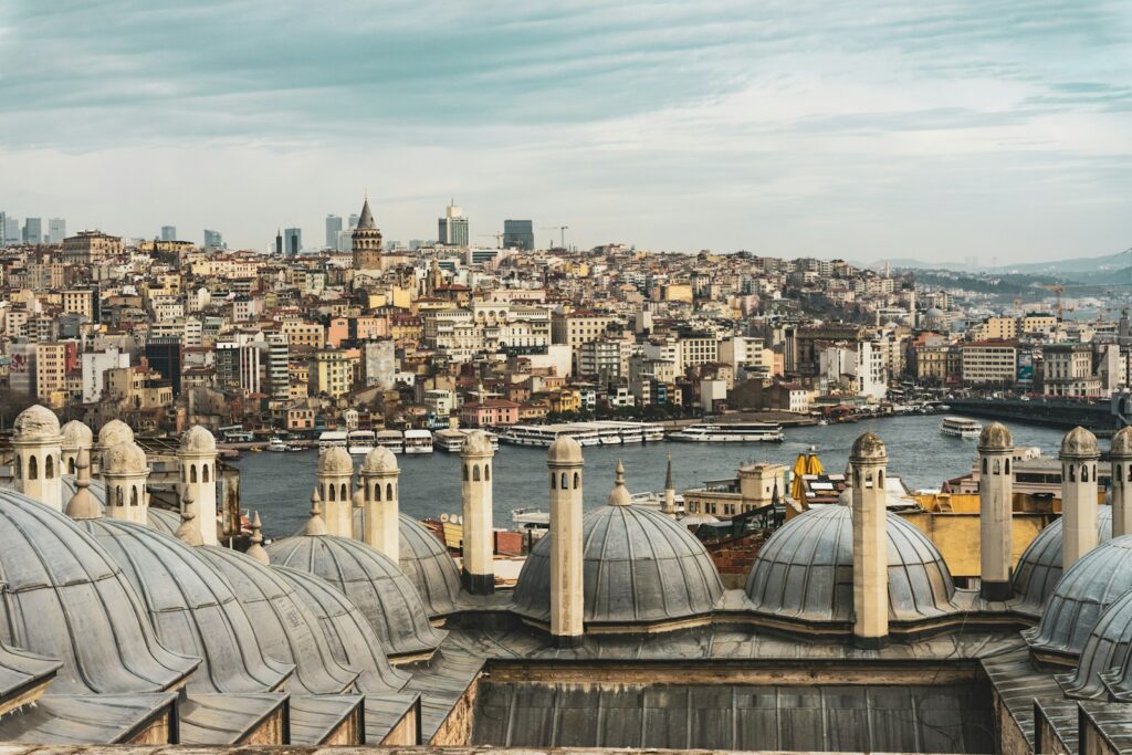 a view of a city and a body of water