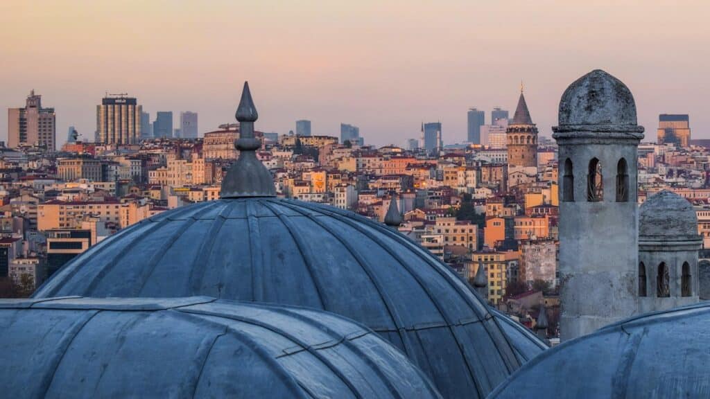 buildings, skyline, istanbul, city, architecture