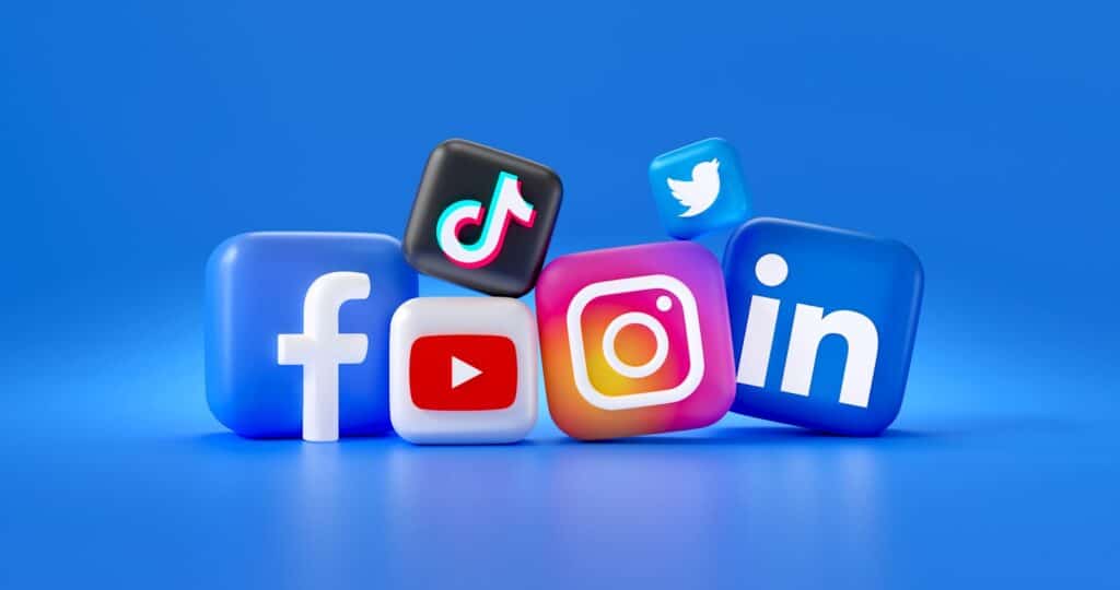 a group of different social media logos
