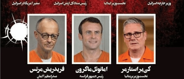 Apr&egrave;s la mort d'Ali Khamenei, un journal iranien menace plusieurs dirigeants occidentaux