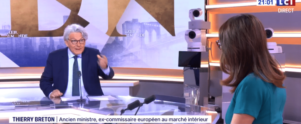 Intelligence artificielle : Thierry Breton donne &agrave; l'Europe moins d'un an pour r&eacute;agir