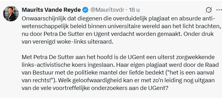 Na dood Jason Arday viseert UGent nu Nathan Cofnas, die zijn plagiaat onthulde: &lsquo;Welke geloofwaardigheid heeft rector De Sutter nog?&rsquo;