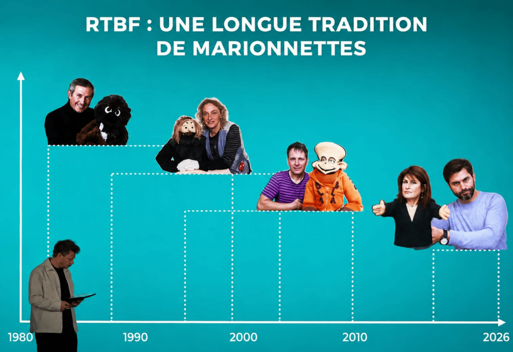 En pleine conf&eacute;rence de rentr&eacute;e de la RTBF, Galant et Bouchez trait&eacute;s de &laquo; marionnettes &raquo;