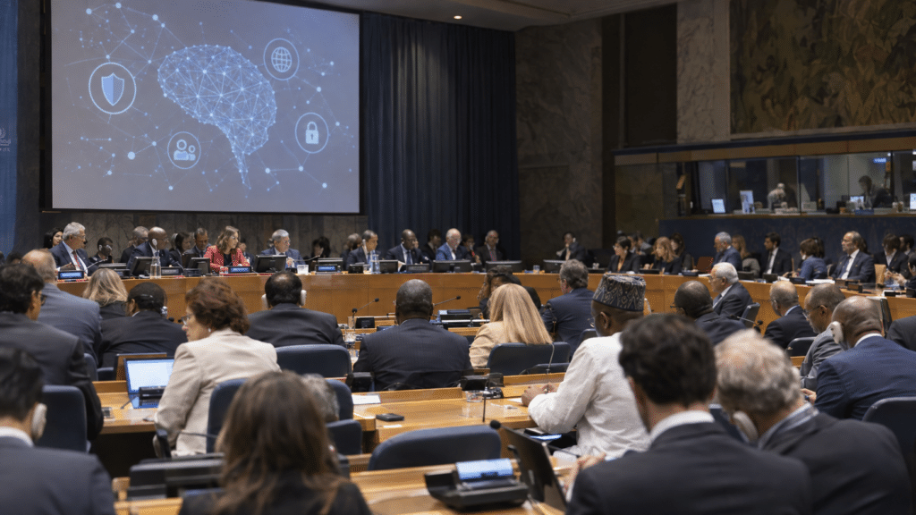 Intelligence artificielle : &agrave; l'ONU 20 pays r&eacute;clament des garde-fous internationaux
