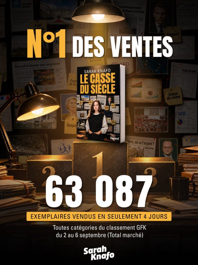Le livre de Sarah Knafo d&eacute;passe largement le livre de Fran&ccedil;ois Hollande