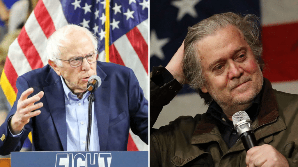 IA : Bernie Sanders et Steve Bannon font front commun contre la ligne de Donald Trump