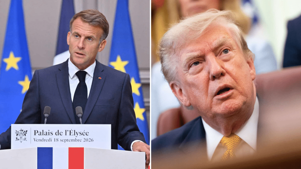 Emmanuel Macron et Donald Trump.