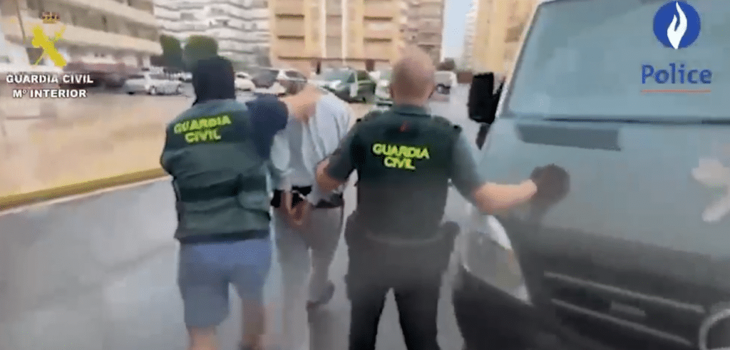Policier tu&eacute; &agrave; Jette : la Guardia Civil d&eacute;voile la vid&eacute;o des arrestations