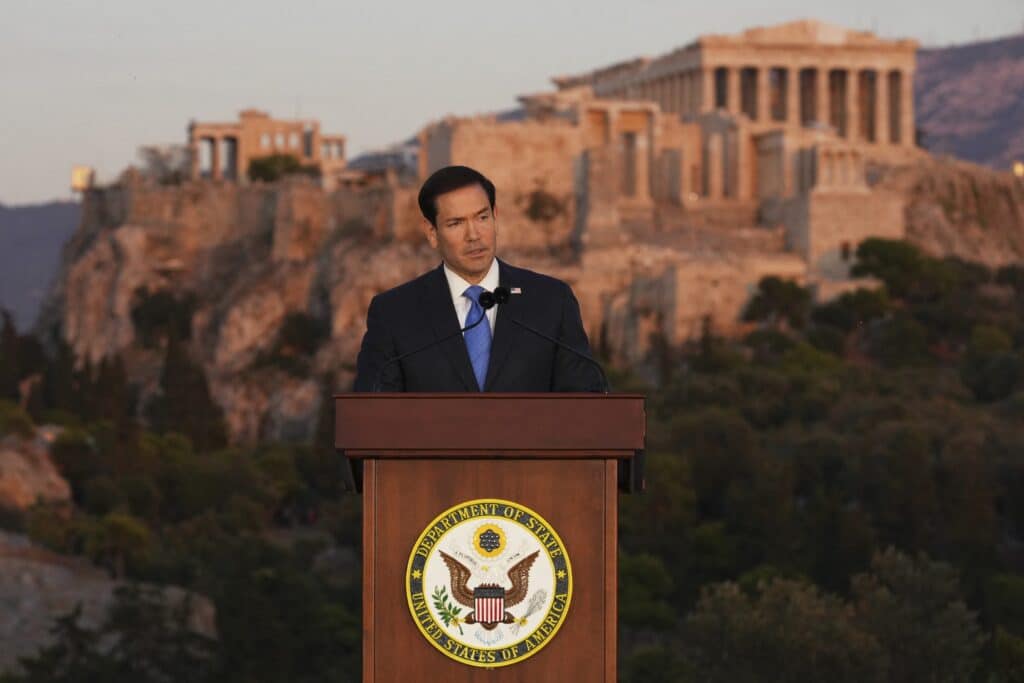 &laquo; Le discours de l&rsquo;ann&eacute;e &raquo; : devant l&rsquo;Acropole, Marco Rubio appelle l&rsquo;Occident &agrave; retrouver sa grandeur