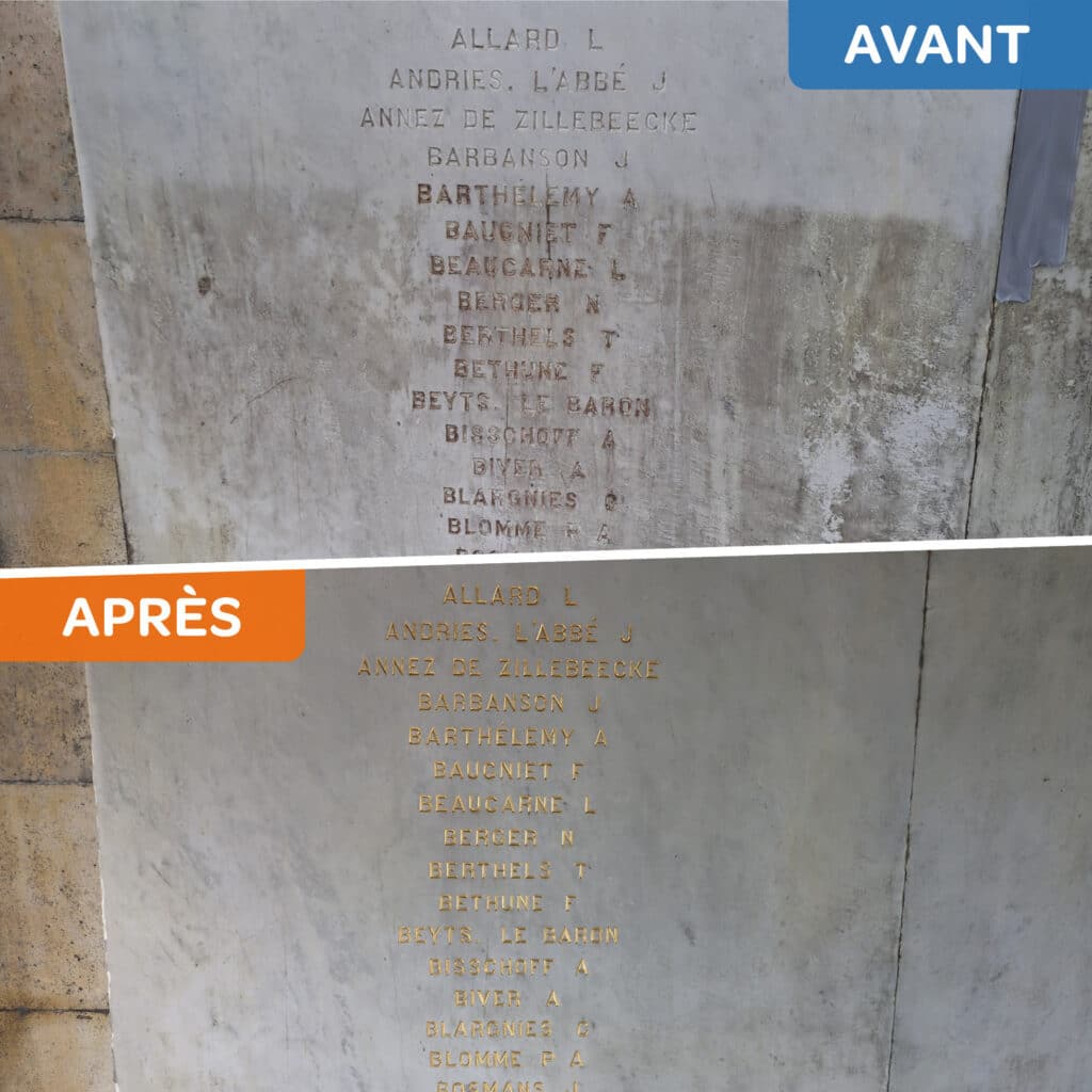 La colonne du Congr&egrave;s fait peau neuve, ses pierres et sculptures r&eacute;par&eacute;es