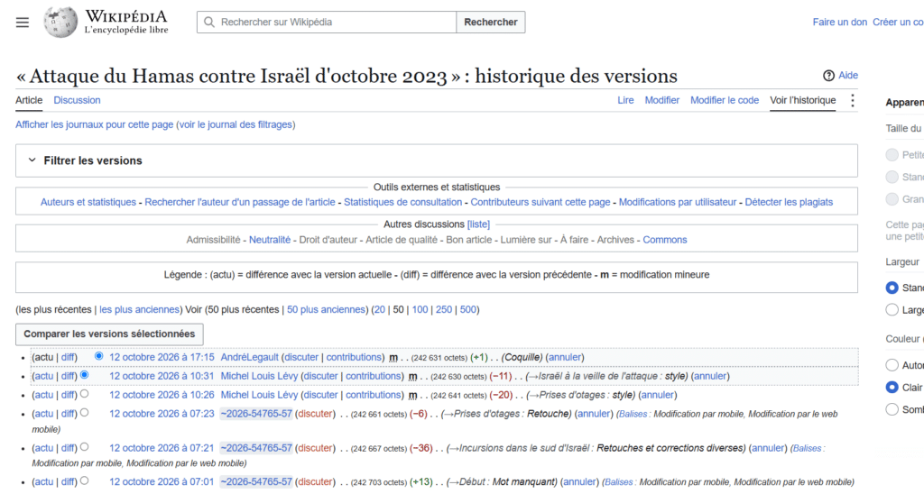 Wikip&eacute;dia : l&rsquo;ADL met en cause le traitement du Hamas et des attaques du 7 octobre