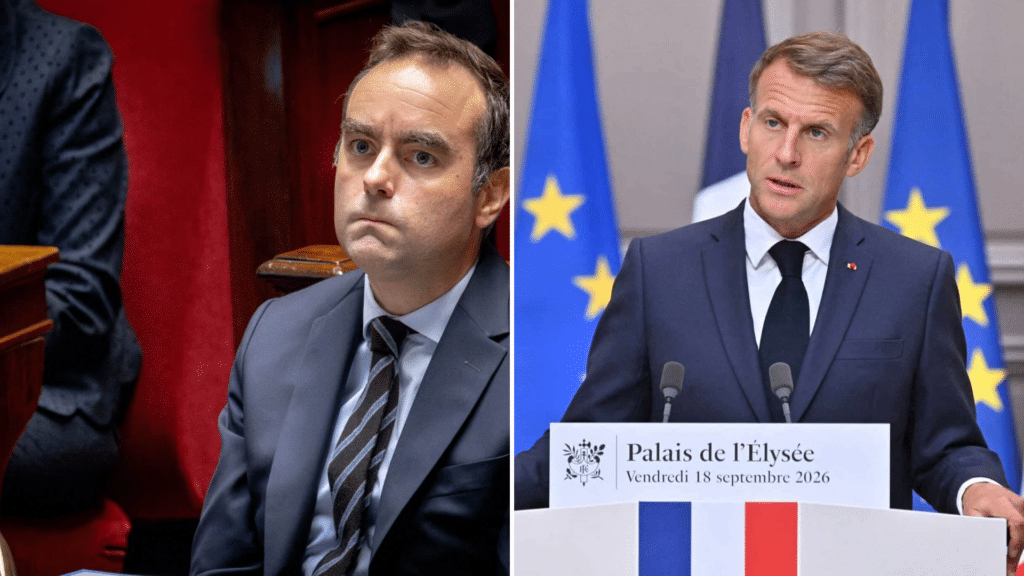S&eacute;bastien Lecornu et Emmanuel Macron
