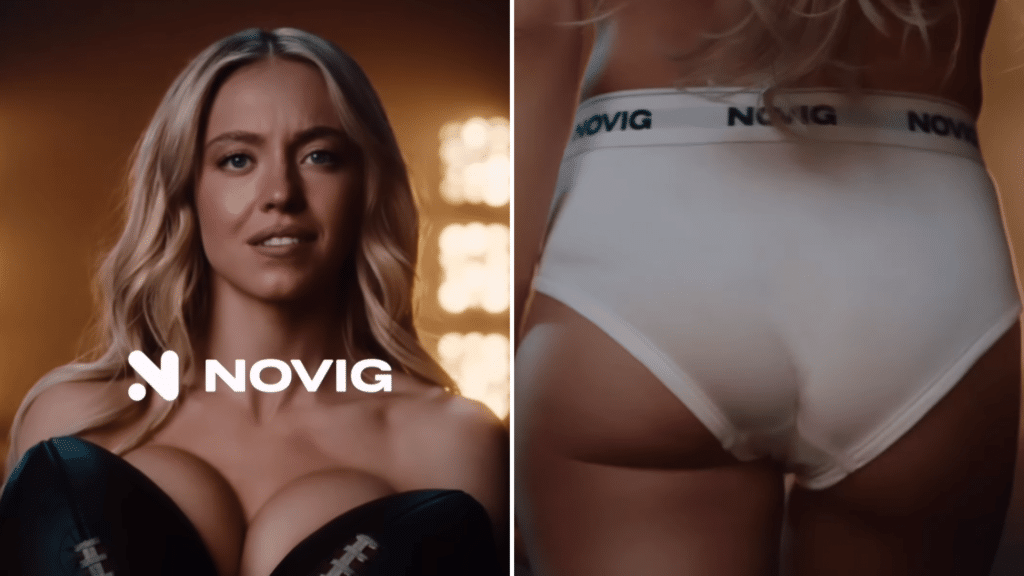 Sydney Sweeney s'expose &agrave; nouveau pour Novig, et n'entend pas se laisser habiller par ses d&eacute;tracteurs